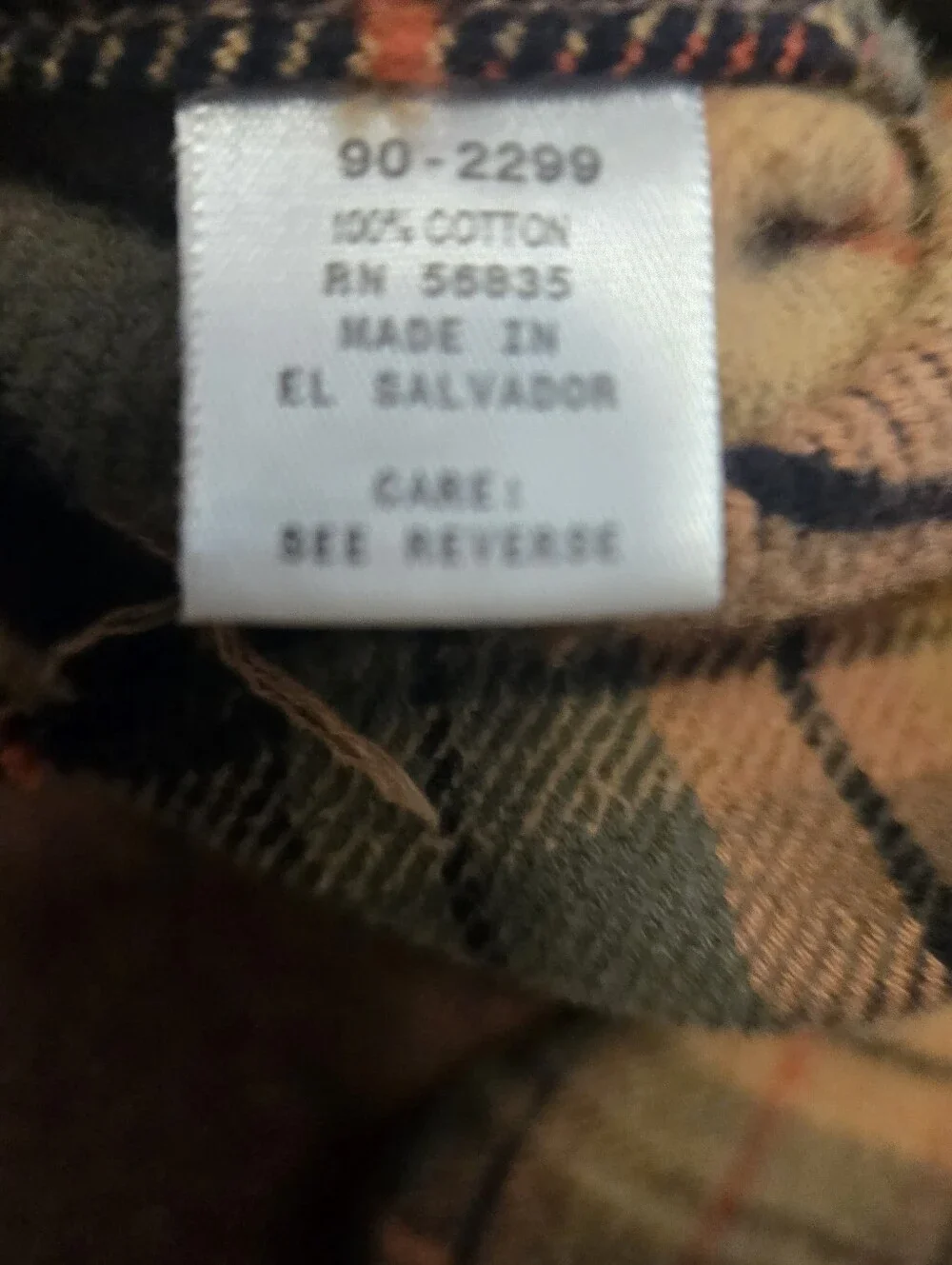 Vintage 90s Cabela's Logger Flannel Shacket Size Large Raw Hem Small Hole